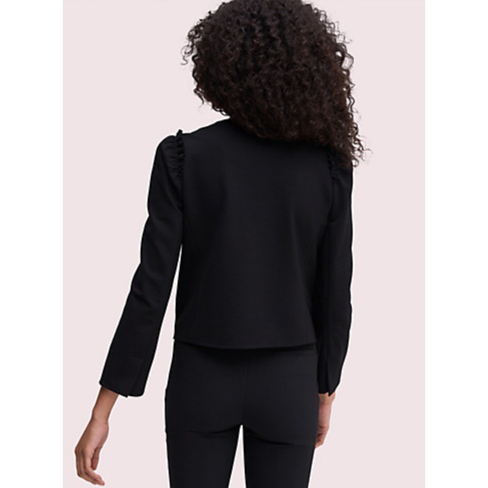 Kate Spade New York Women's Black Jewel Button Ponte Jacket. Sz 10 - Picture 10 of 11
